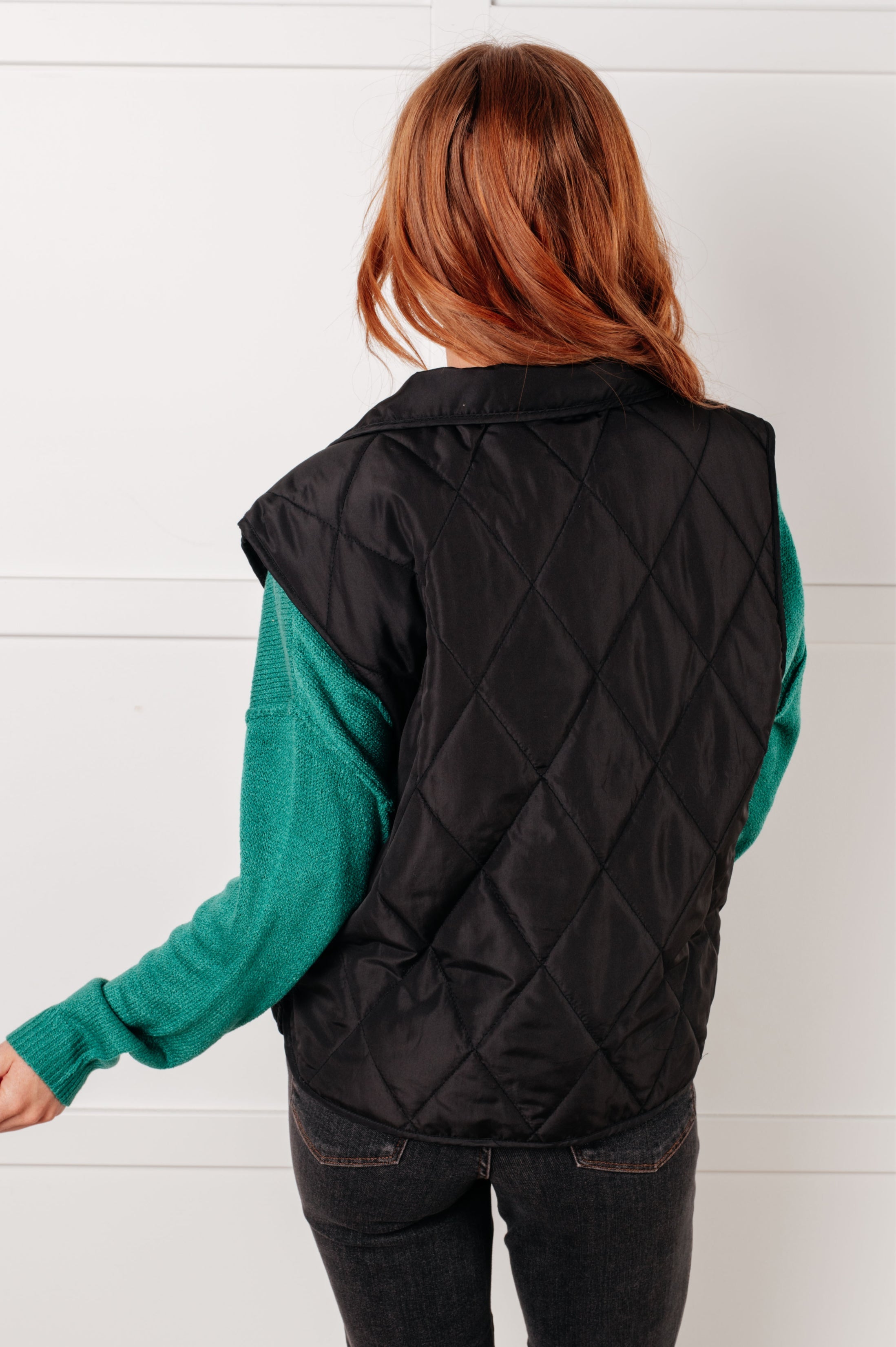 Layering Queen Quilted Puffer Vest in Black-Layers-Stay Foxy Boutique, Florissant, Missouri