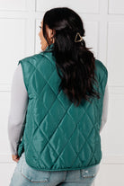 Layering Queen Quilted Puffer Vest in Hunter Green-Layers-Stay Foxy Boutique, Florissant, Missouri