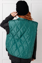 Layering Queen Quilted Puffer Vest in Hunter Green-Layers-Stay Foxy Boutique, Florissant, Missouri