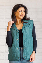 Layering Queen Quilted Puffer Vest in Hunter Green-Layers-Stay Foxy Boutique, Florissant, Missouri