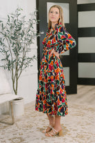 Leafing it All Behind Long Sleeve Tiered Dress-Womens-Stay Foxy Boutique, Florissant, Missouri