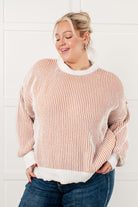 Least High Maintenance Contrast Trim Sweater-Tops-Stay Foxy Boutique, Florissant, Missouri