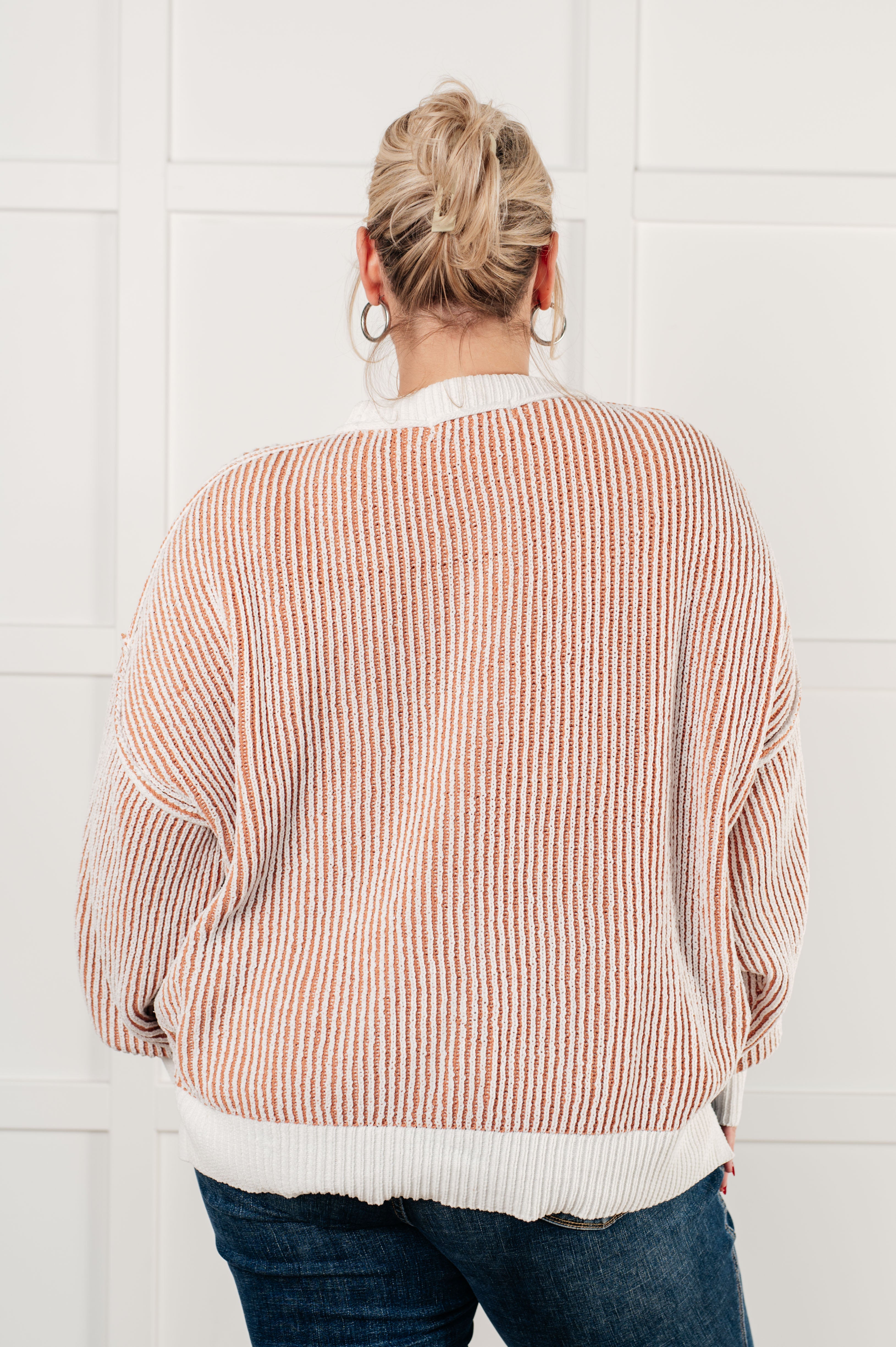 Least High Maintenance Contrast Trim Sweater-Tops-Stay Foxy Boutique, Florissant, Missouri