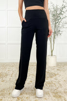 Leg Day Legends Straight Leg Bottoms in Black-Womens-Stay Foxy Boutique, Florissant, Missouri