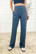 Leg Day Legends Straight Leg Bottoms in Code Blue-Womens-Stay Foxy Boutique, Florissant, Missouri