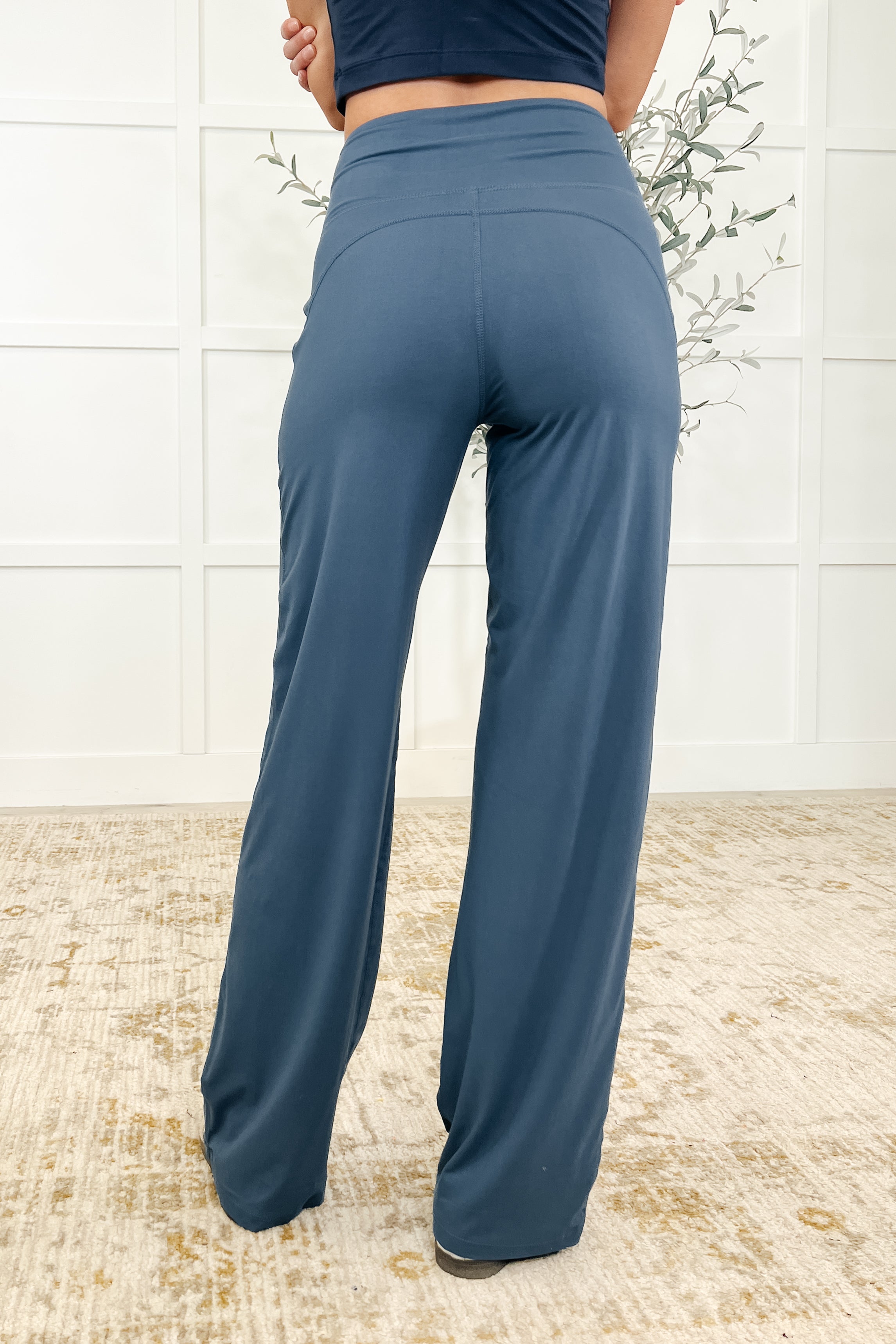 Leg Day Legends Straight Leg Bottoms in Code Blue-Womens-Stay Foxy Boutique, Florissant, Missouri