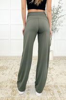 Leg Day Legends Straight Leg Bottoms in Grey Sage-Womens-Stay Foxy Boutique, Florissant, Missouri