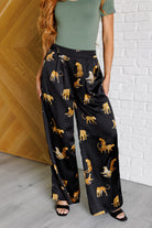 Legendary in Leopard Satin Wide Leg Pants-Bottoms-Stay Foxy Boutique, Florissant, Missouri