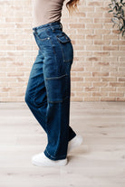 Leila High Rise Cargo Straight Jeans-Womens-Stay Foxy Boutique, Florissant, Missouri