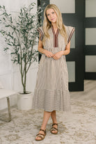 Let Me Love You Cap Sleeve Tiered Dress-Womens-Stay Foxy Boutique, Florissant, Missouri