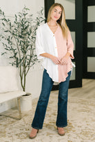 Like You Do Dual Toned Button Down-Womens-Stay Foxy Boutique, Florissant, Missouri