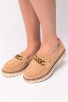 Literally Loafers in Camel Faux Suede-Shoes-Stay Foxy Boutique, Florissant, Missouri