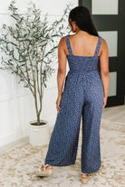 Live Your Best Life Floral Jumpsuit in Blue Floral-Womens-Stay Foxy Boutique, Florissant, Missouri