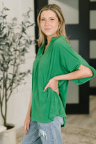 Lizzy Breeze Top in Kelly Green-Womens-Stay Foxy Boutique, Florissant, Missouri