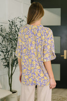 Lizzy Breeze Top in Purple and Yellow Floral-Womens-Stay Foxy Boutique, Florissant, Missouri