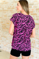 Lizzy Cap Sleeve Top in Pink and Black Zebra-Tops-Stay Foxy Boutique, Florissant, Missouri