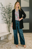 Lizzy Cardigan in Black-Womens-Stay Foxy Boutique, Florissant, Missouri