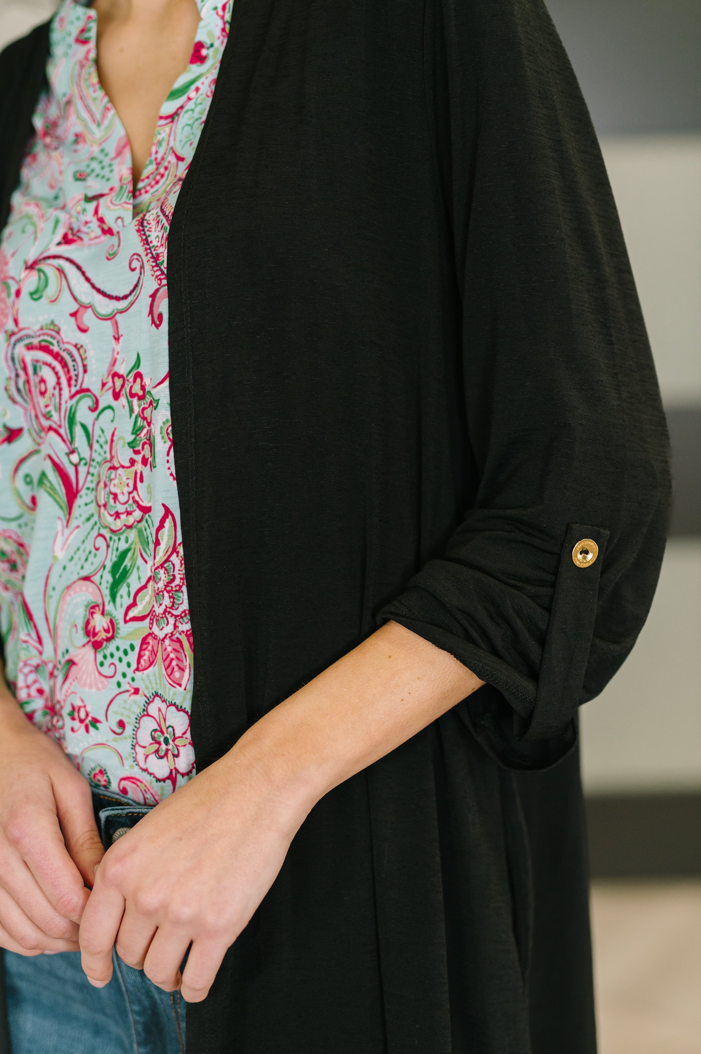 Lizzy Cardigan in Black-Womens-Stay Foxy Boutique, Florissant, Missouri