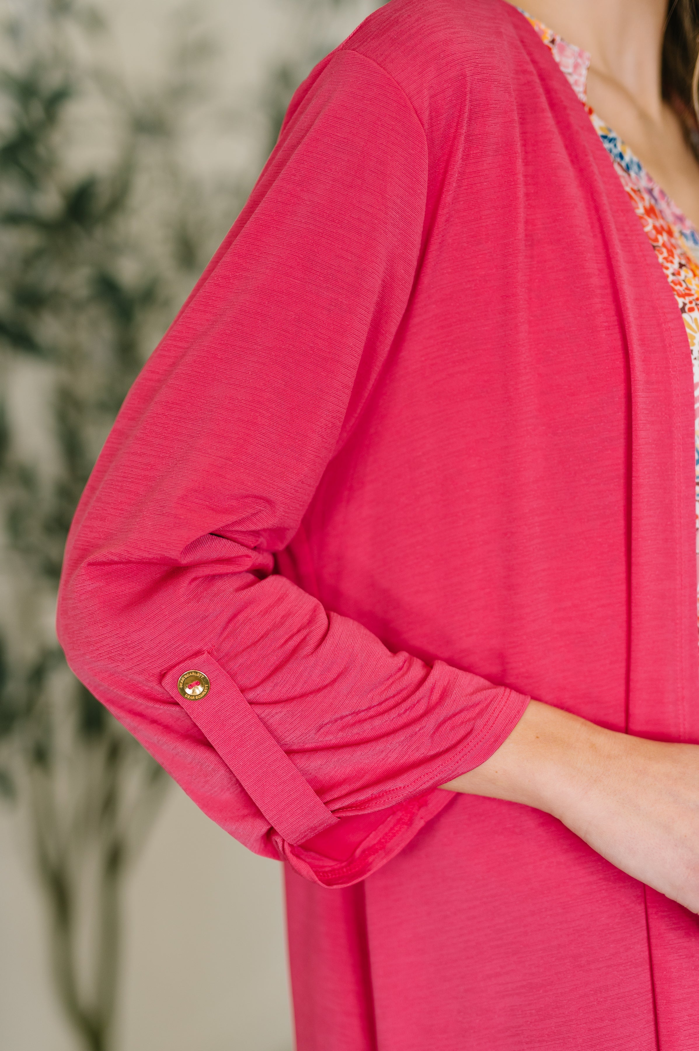 Lizzy Cardigan in Fuchsia-Womens-Stay Foxy Boutique, Florissant, Missouri