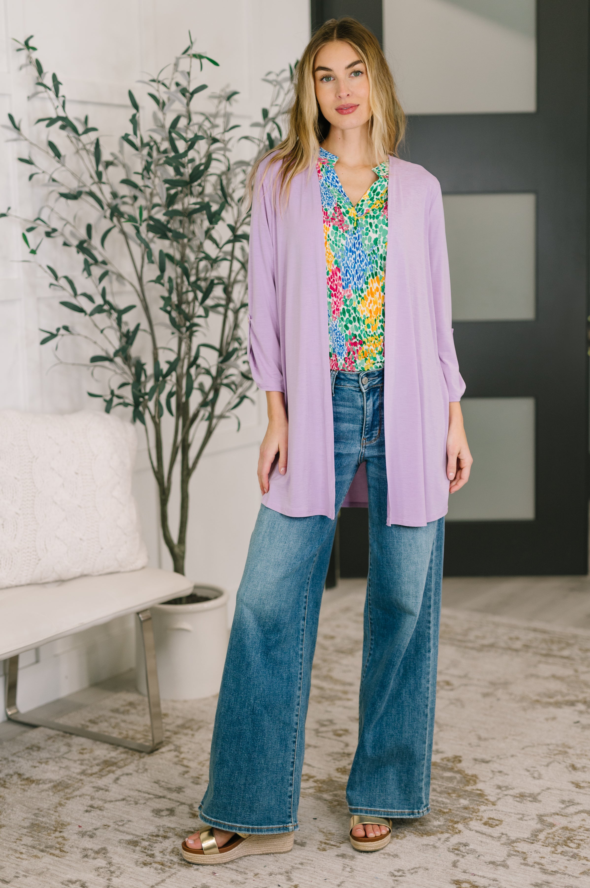 Lizzy Cardigan in Orchid Bloom-Womens-Stay Foxy Boutique, Florissant, Missouri