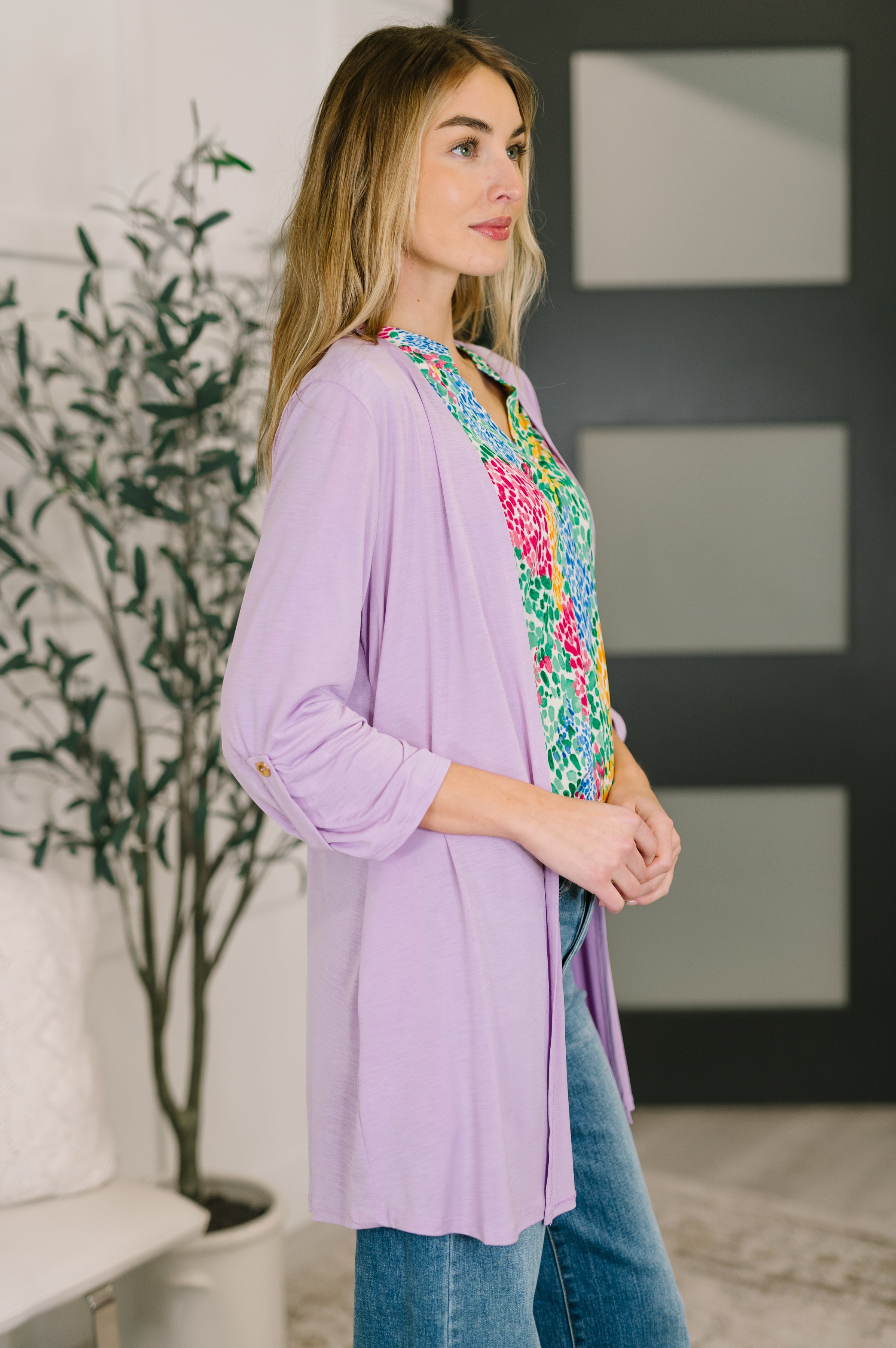 Lizzy Cardigan in Orchid Bloom-Womens-Stay Foxy Boutique, Florissant, Missouri