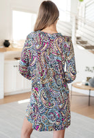 Lizzy Dress in Black Multi Tiled Paisley-Dresses-Stay Foxy Boutique, Florissant, Missouri