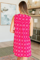 Lizzy Tank Dress in Magenta Floral Tile-Dresses-Stay Foxy Boutique, Florissant, Missouri