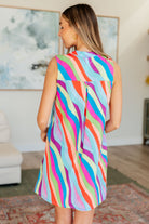 Lizzy Tank Dress in Multi Mod Stripe-Dresses-Stay Foxy Boutique, Florissant, Missouri