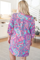 Lizzy Dress in Purple and Aqua Paisley-Dresses-Stay Foxy Boutique, Florissant, Missouri