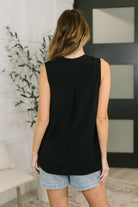 Lizzy Tank Top in Black-Womens-Stay Foxy Boutique, Florissant, Missouri