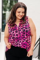 Lizzy Tank Top in Pink Multi Leopard-Tops-Stay Foxy Boutique, Florissant, Missouri