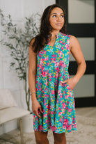 Lizzy Three Tier Tank Dress in Large Ditsy Floral-Womens-Stay Foxy Boutique, Florissant, Missouri