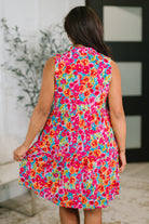 Lizzy Three Tier Tank Dress in Morning Glory-Womens-Stay Foxy Boutique, Florissant, Missouri