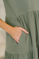 Lizzy Tiered Tank Dress in Pistachio-Womens-Stay Foxy Boutique, Florissant, Missouri