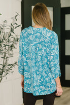 Lizzy Top in Aqua Paisley-Womens-Stay Foxy Boutique, Florissant, Missouri