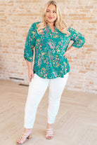 Lizzy Top in Emerald and Purple Paisley-Tops-Stay Foxy Boutique, Florissant, Missouri