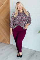 Lizzy Top in Magenta and Black Chevron-Blouses-Stay Foxy Boutique, Florissant, Missouri