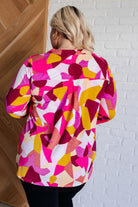 Lizzy Top in Magenta and Mustard Abstract-Tops-Stay Foxy Boutique, Florissant, Missouri