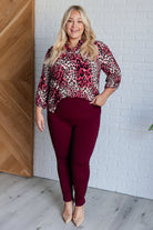 Lizzy Top in Mauve and Taupe Animal Print-Blouses-Stay Foxy Boutique, Florissant, Missouri