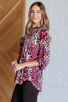 Lizzy Top in Mauve and Taupe Animal Print-Blouses-Stay Foxy Boutique, Florissant, Missouri