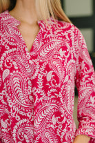 Lizzy Top in Pink Paisley-Womens-Stay Foxy Boutique, Florissant, Missouri