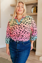 Lizzy Top in Rainbow Leopard-Tops-Stay Foxy Boutique, Florissant, Missouri