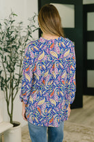Lizzy Top in Royal Blue Paisley-Womens-Stay Foxy Boutique, Florissant, Missouri