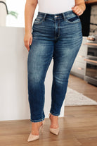 London Midrise Cuffed Boyfriend Jeans-Denim-Stay Foxy Boutique, Florissant, Missouri