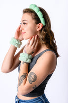 Lost in the Moment Headband and Wristband Set in Green-Health & Beauty-Stay Foxy Boutique, Florissant, Missouri