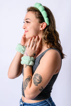 Lost in the Moment Headband and Wristband Set in Green-Health & Beauty-Stay Foxy Boutique, Florissant, Missouri