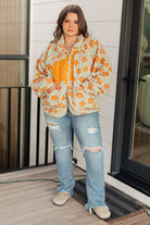 Love It Don't Leave It Floral Fleece Jacket-Layers-Stay Foxy Boutique, Florissant, Missouri