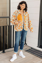 Love It Don't Leave It Floral Fleece Jacket-Layers-Stay Foxy Boutique, Florissant, Missouri