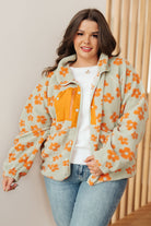 Love It Don't Leave It Floral Fleece Jacket-Layers-Stay Foxy Boutique, Florissant, Missouri