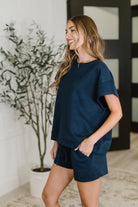 Love on the Loose Quilted Top in Navy-Womens-Stay Foxy Boutique, Florissant, Missouri